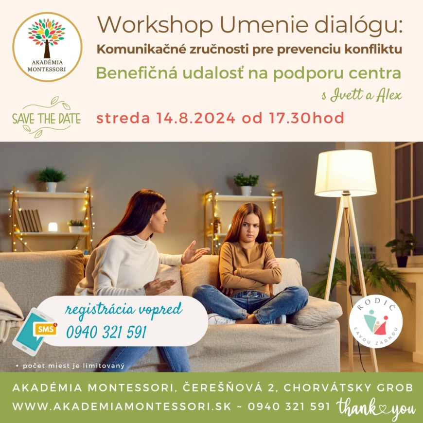 Workshop: Umenie dialógu: Komunikačné zručnosti pre prevenciu konfliktu